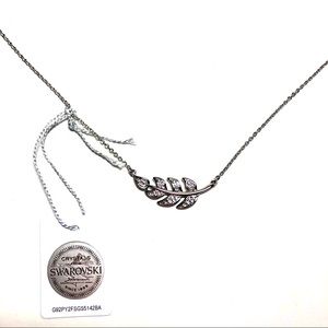 Swarovski Crystal leaf necklace and earrings set